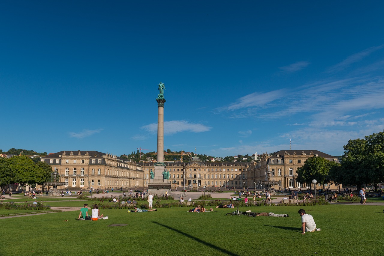 stuttgart, new lock, schlossplatz